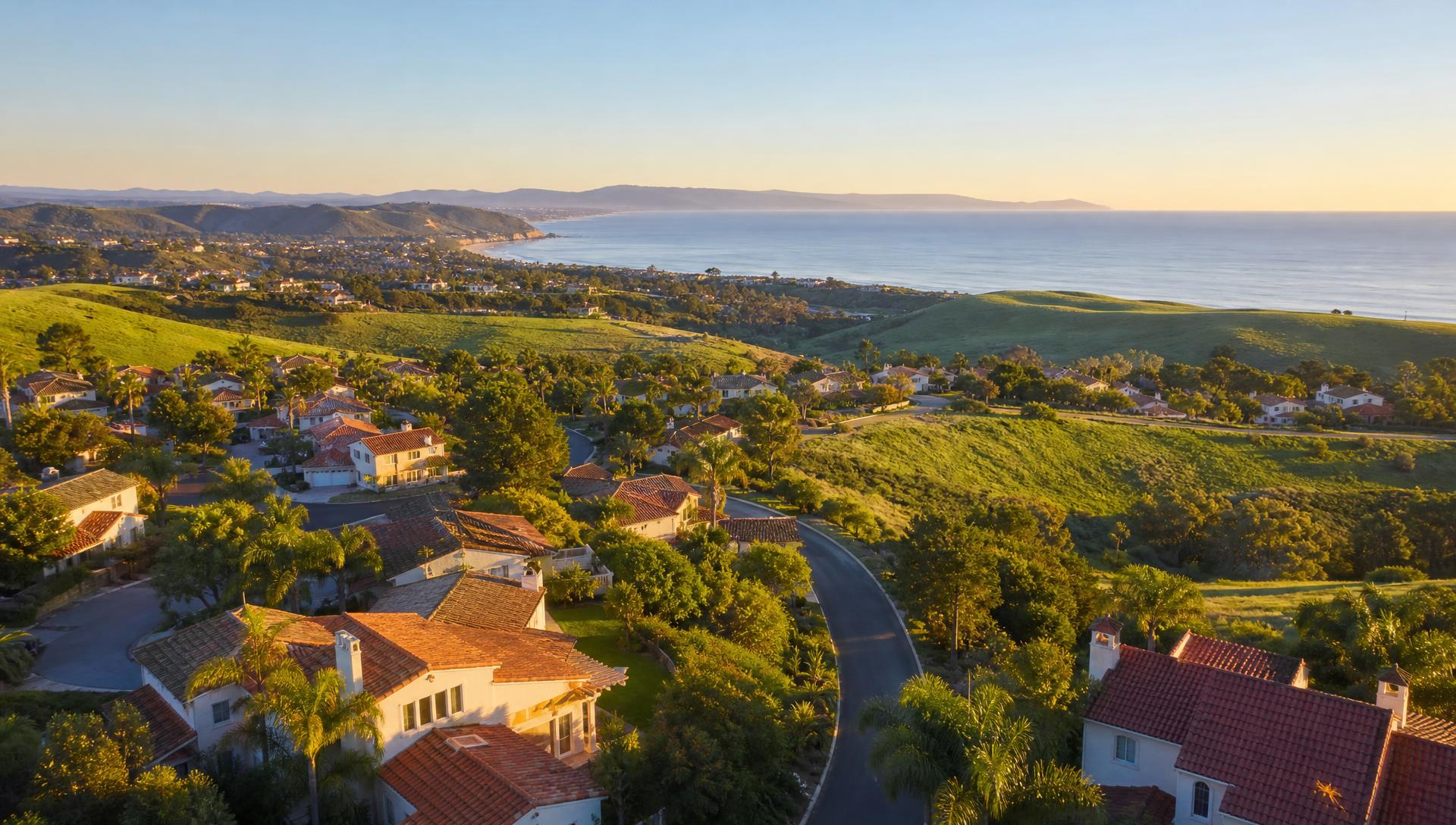 Warm golden-hour view of California's Central Coast coastline